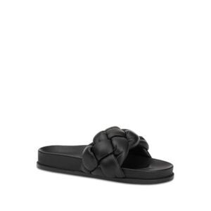 LAFAYETTE 148 NEW YORK Womens Black Hayford Slip On Slide Sandals Shoes 38.5